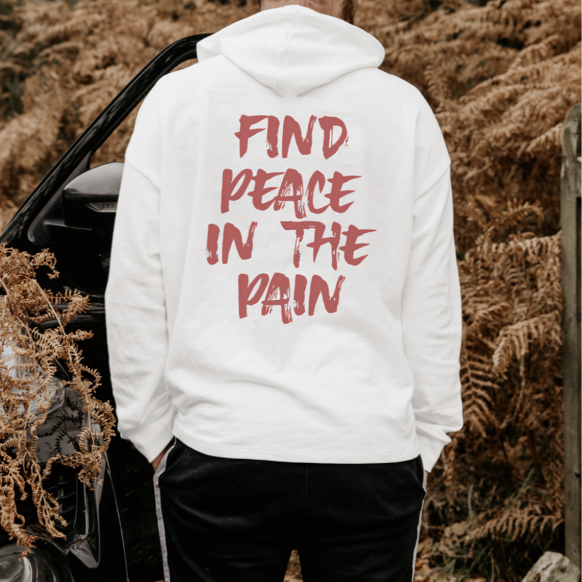 Find Peace in The Pain Printed Men's All-match Hoodie