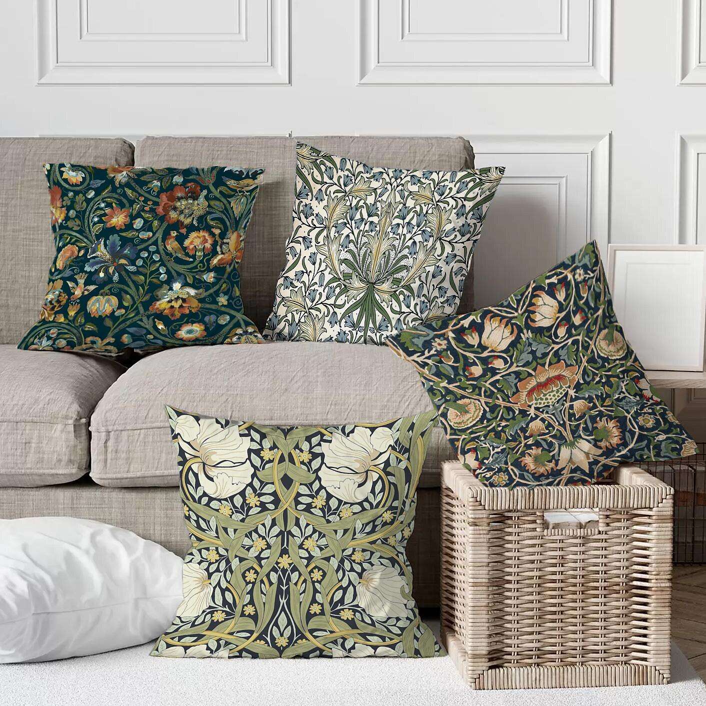 William Morris Double Side Pillow Cover 4PC