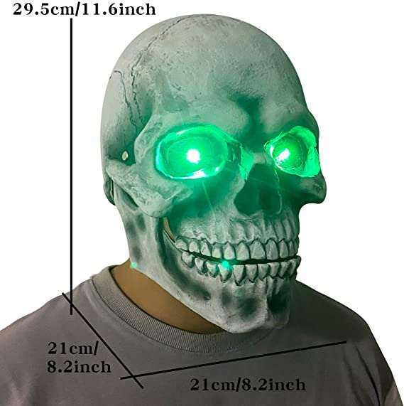 LED Halloween Glowing Skull Movable