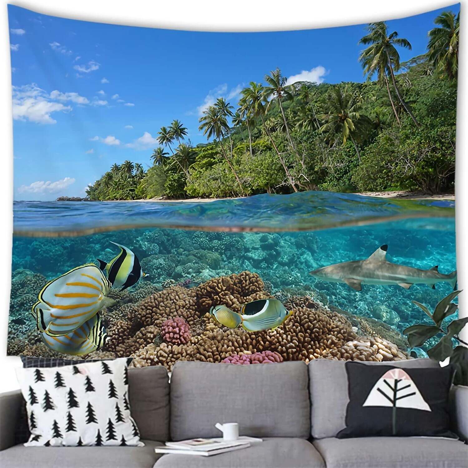 Beach Theme Wall Tapestry Art Decor Photograph Backdrop