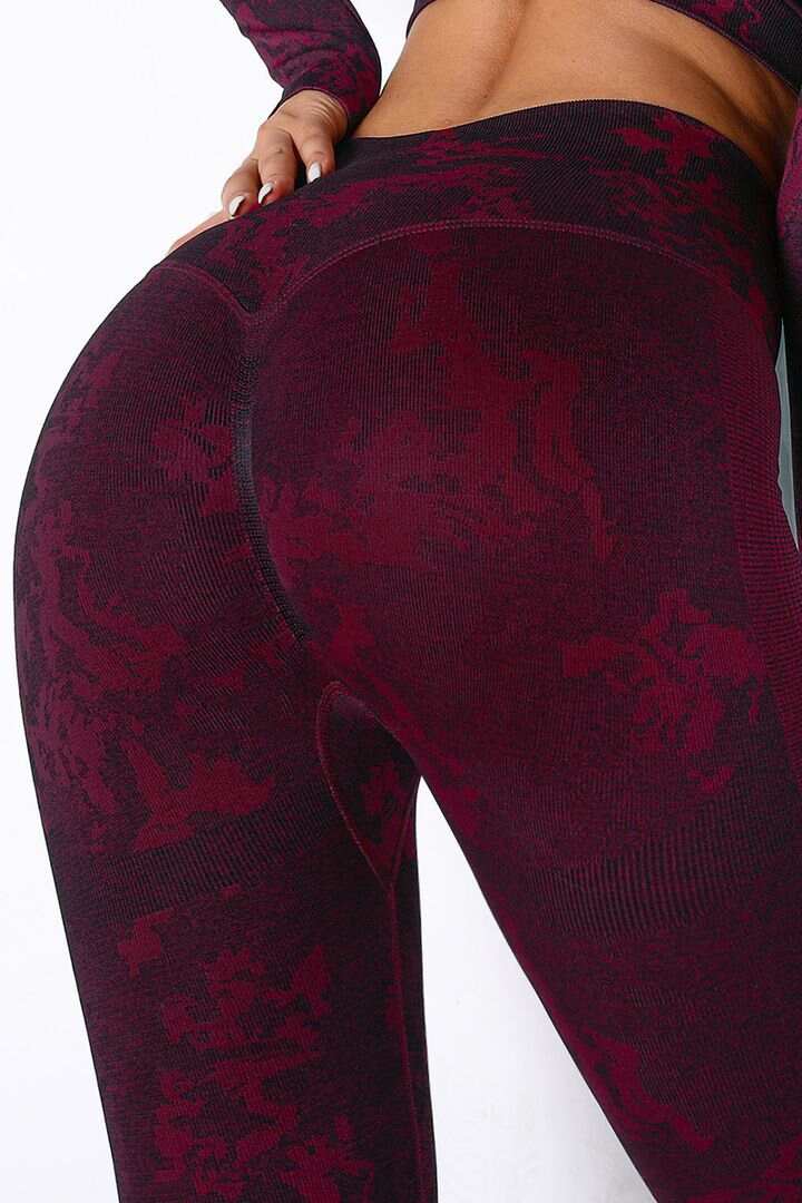 Camo Pattern Seamless High Waist Sports Leggings