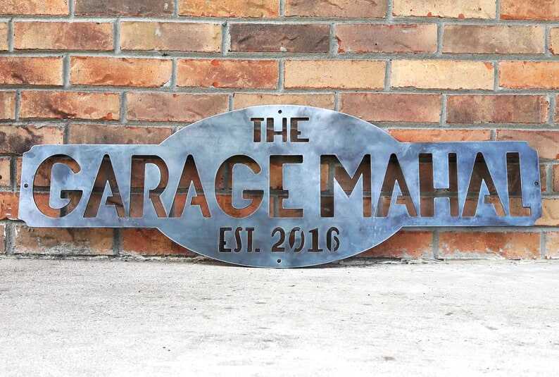 Custom Metal Sign - Personalized Gifts - Wall Art - Wall Decor - Personalized Garage Wall Art - Man Cave Decor - Garage Mahal - Best Gifts