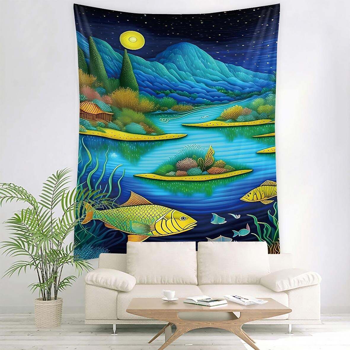 Ocean Fish Wall Tapestry Art Decor