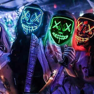 HALLOWEEN LED LIGHT UP MASK