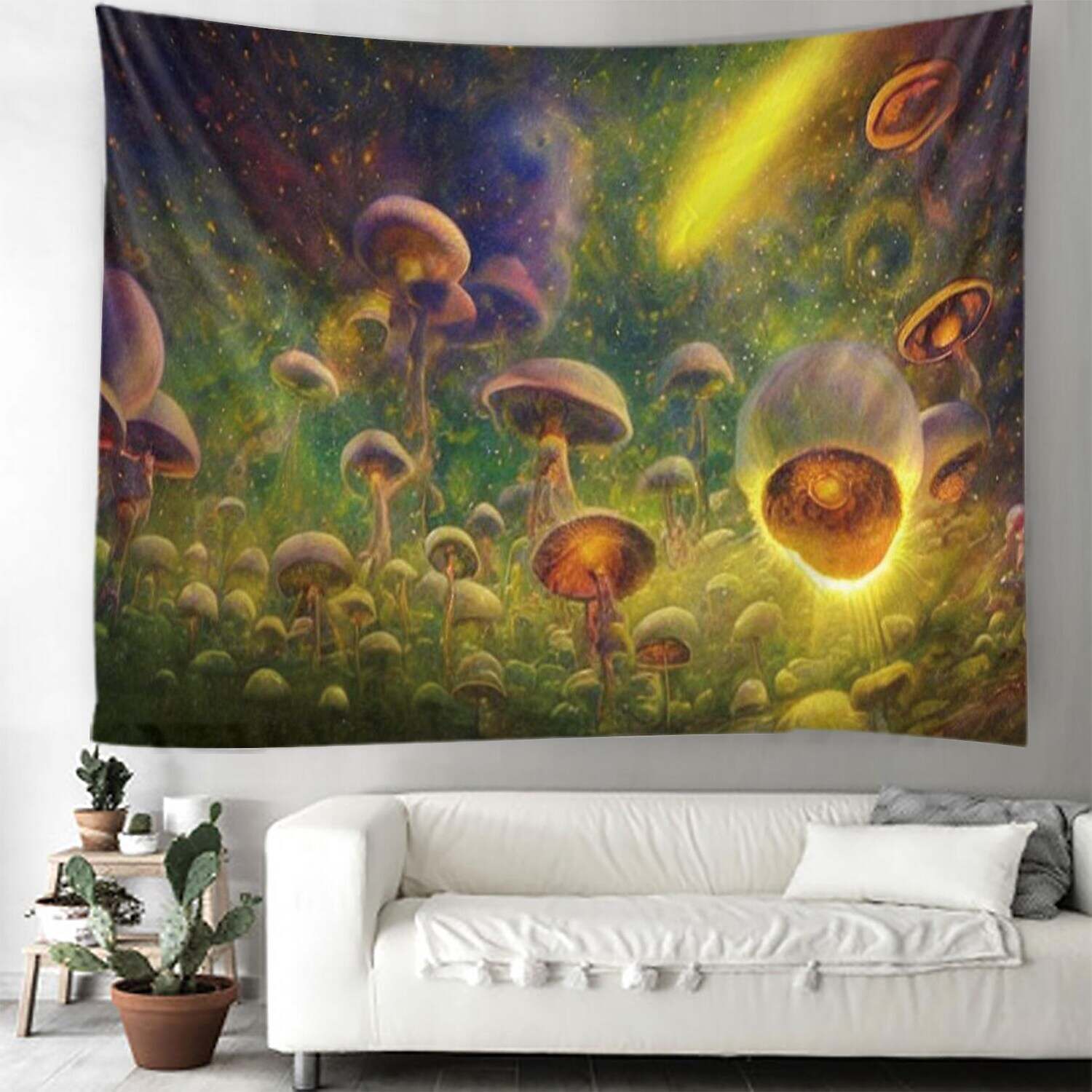 Trippy Mushroom Wall Tapestry Art Decor