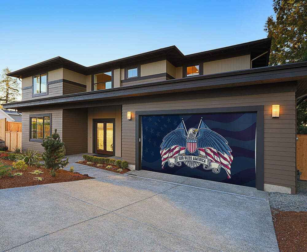 Patriotic Garage Door Mural