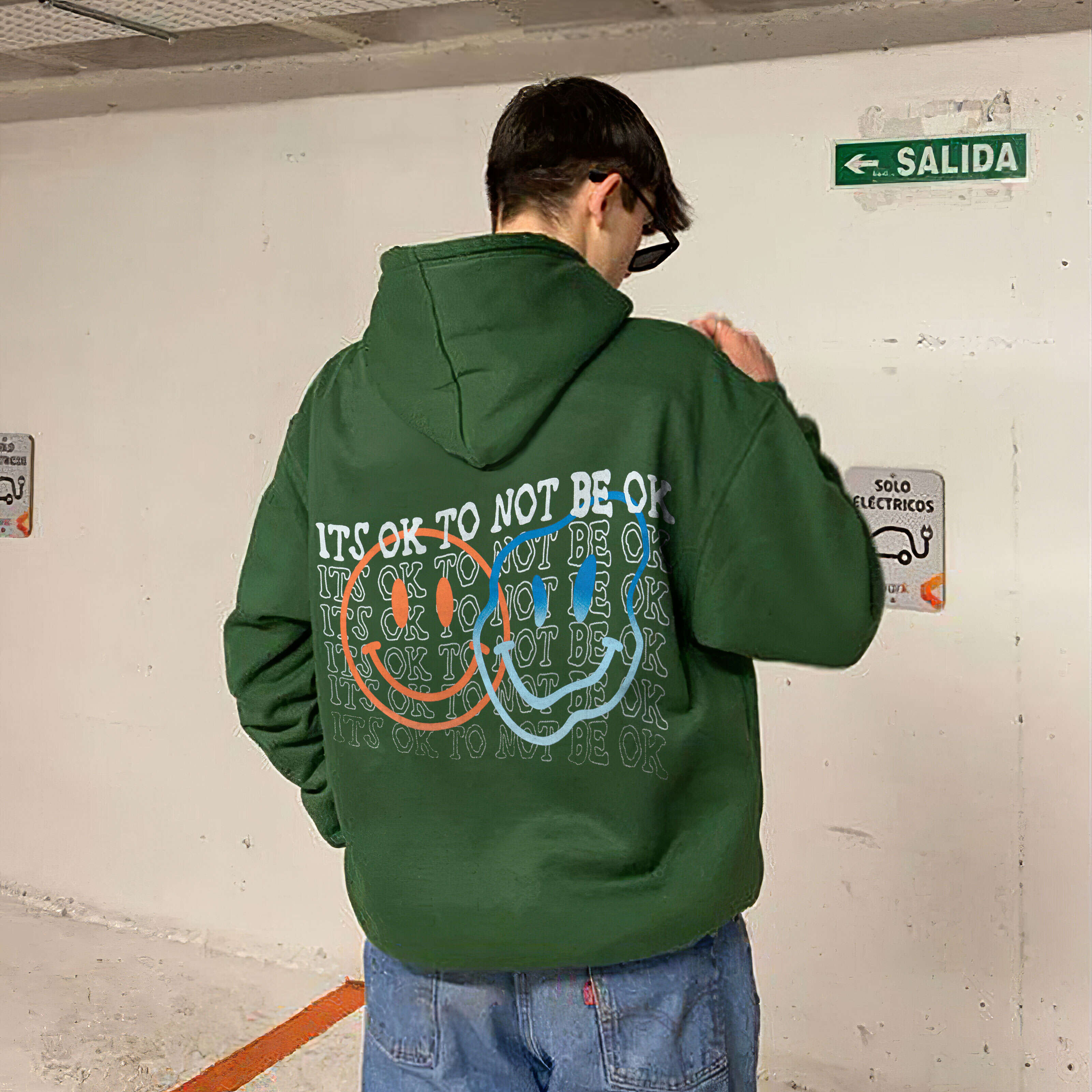 Its Ok To Not Be Ok Print Hoodie