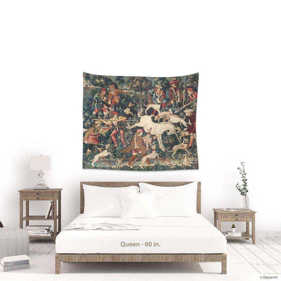 Medieval Painting Wall Tapestry Victoria Art Decor