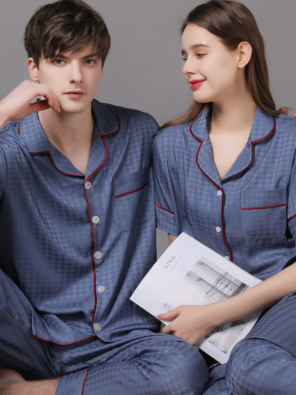 Regular Sleeve Others Casual Plain Regular Fit Matching Couple Pajama Set