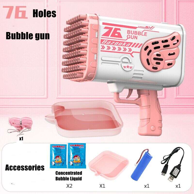 Kids Bubble Gun Rocket 69 Holes