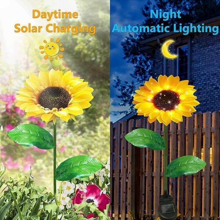 Sunflower Solar Garden Stake Led Lights