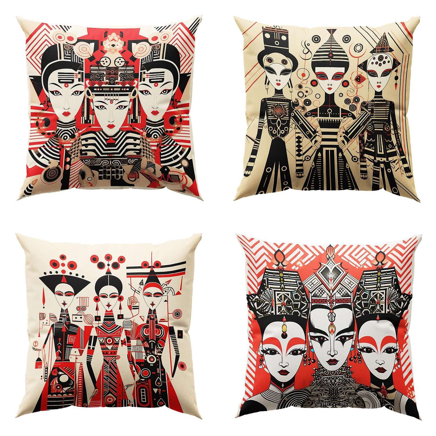 Vintage Facebook Pillow Cover 4PC