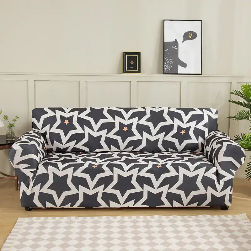 Stretch Sofa Cover Slipcover Geometric Pattern