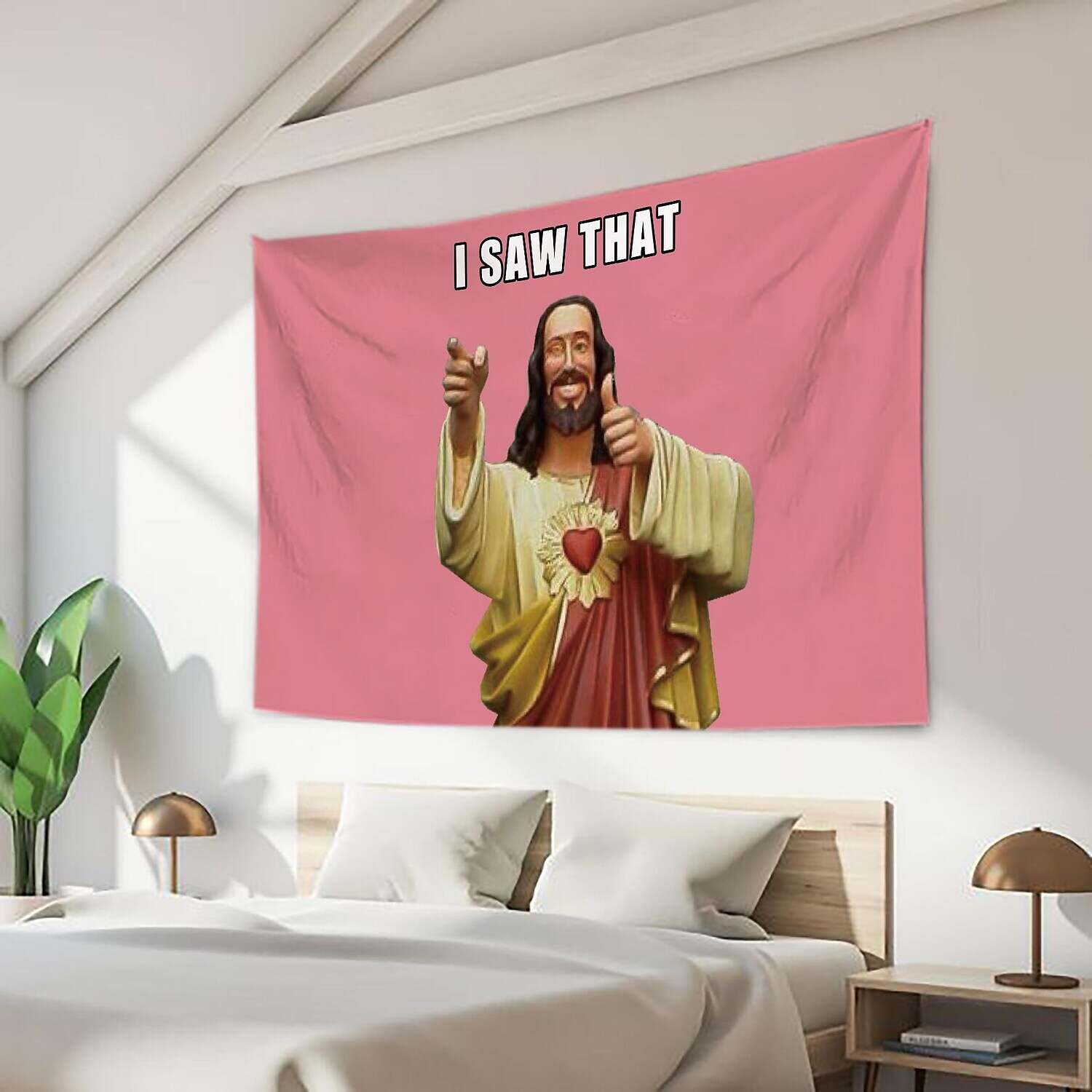 Funny Large Wall Tapestry Jesus Art Decor