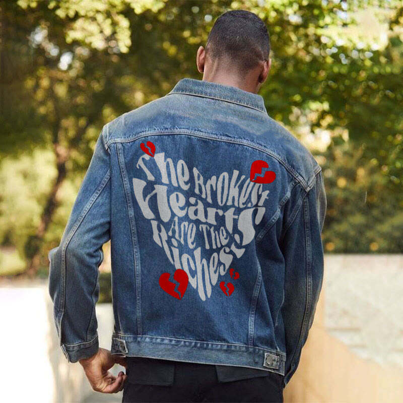 The Broken Hearts Are The Riches Print Men's Jacket