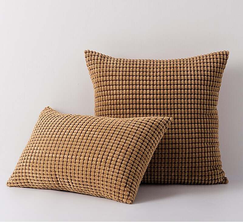 Corn Textured Striped Throw Pillow Covers