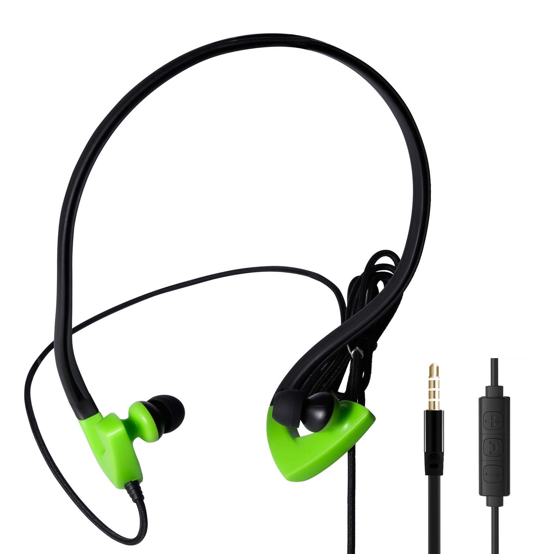 dual dynamic driver extra bass ear hook wired sports earphones