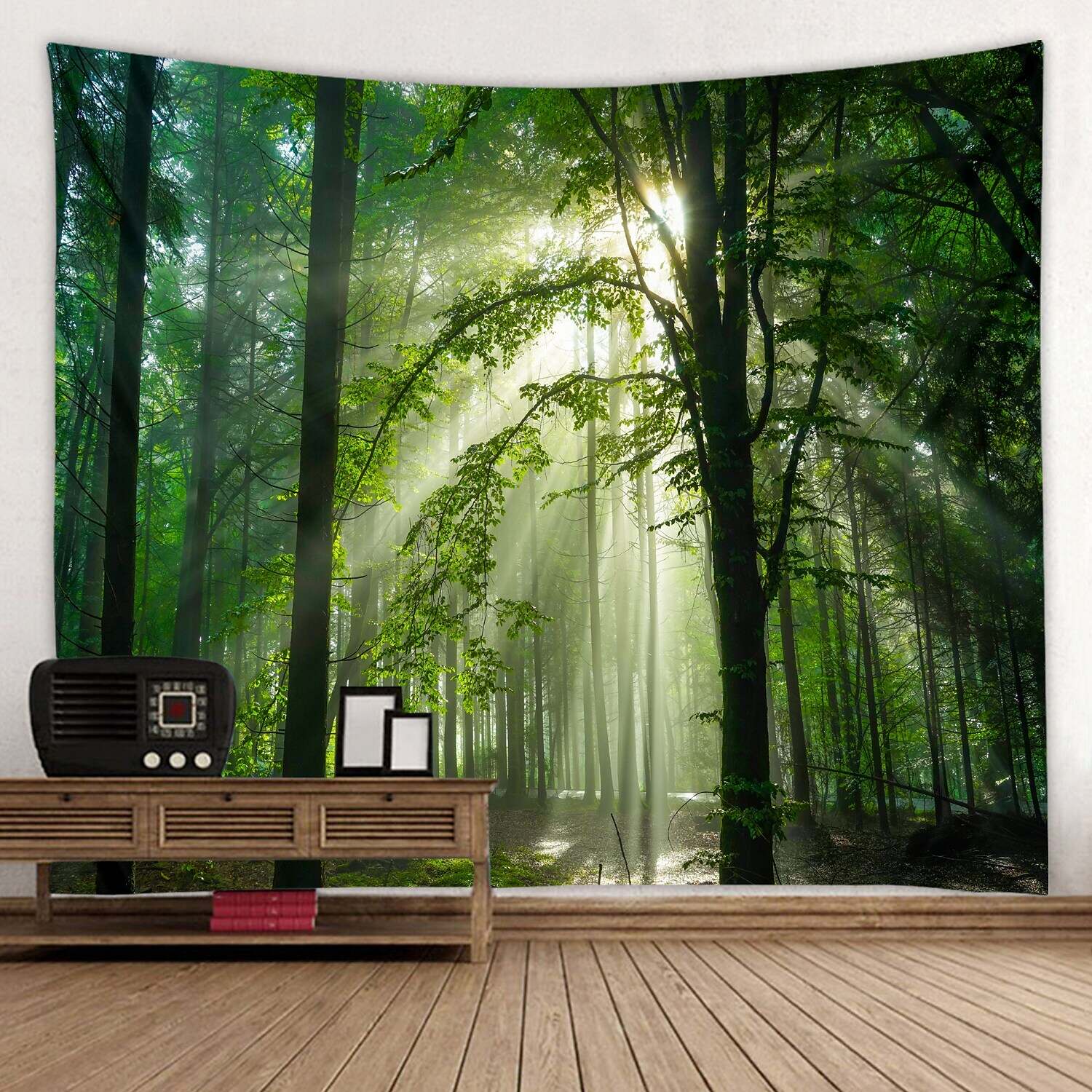 Wall Tapestry Art Deco Landscape Mountain Water Lake Sea Cave