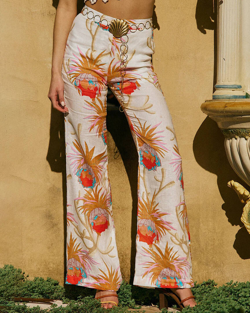 Printed Slim Fit Flare Lounge Pants