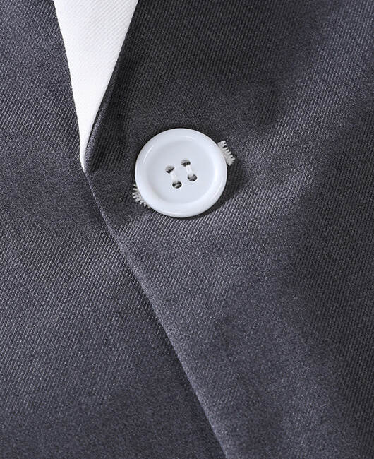 Elegant Plain Collar Stitching Contrast Color One Button Blazer