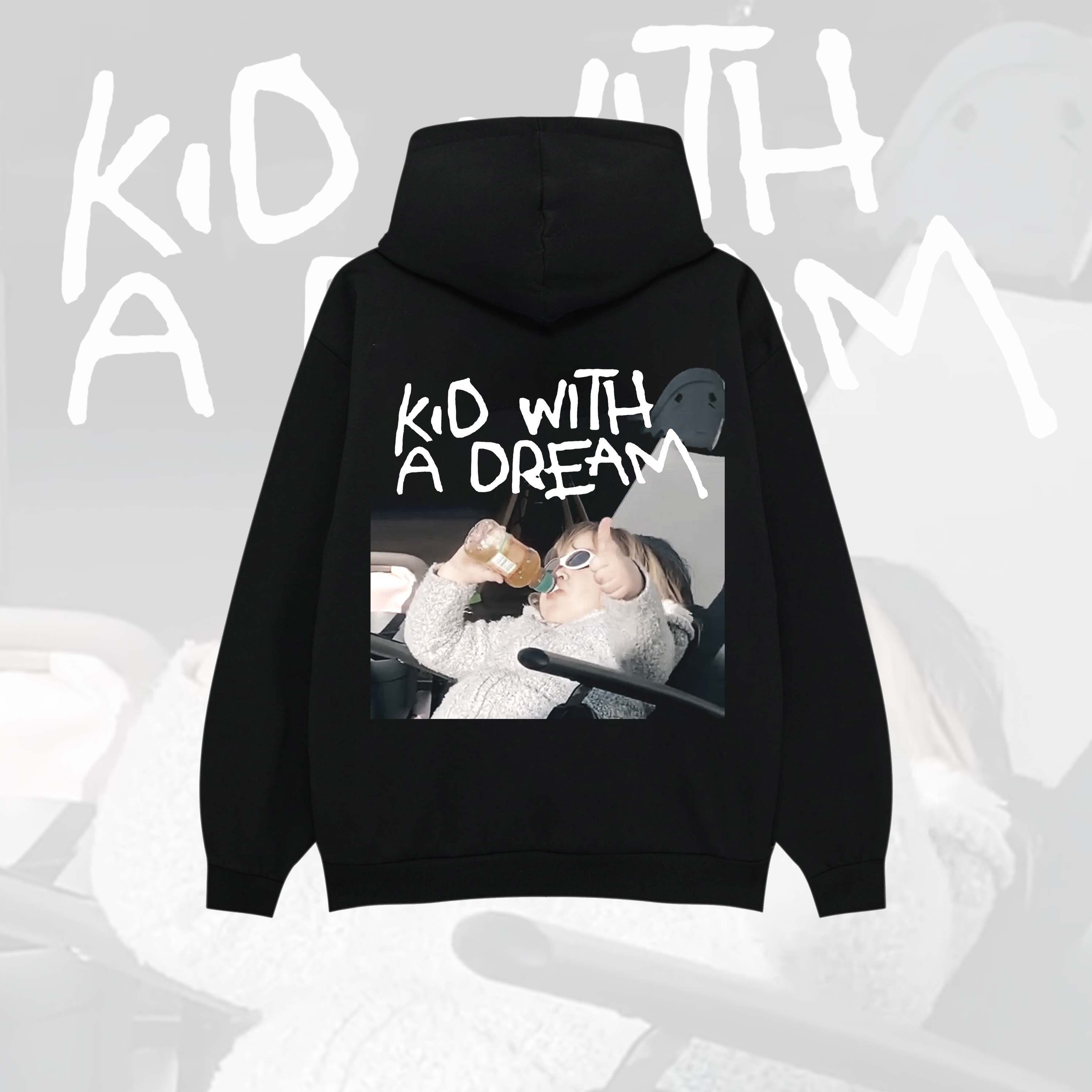 Kid With A Dream Funny Print Hoodie