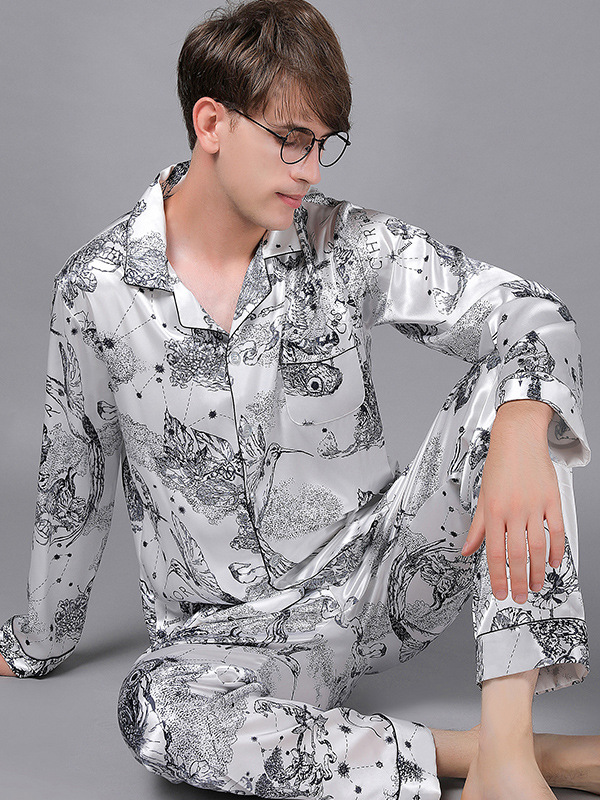 Regular Sleeve Simple Others Regular Fit Couple Pajamas Pajama Set