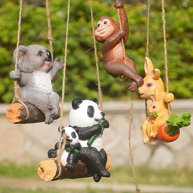 Cute Swing Animal Statue