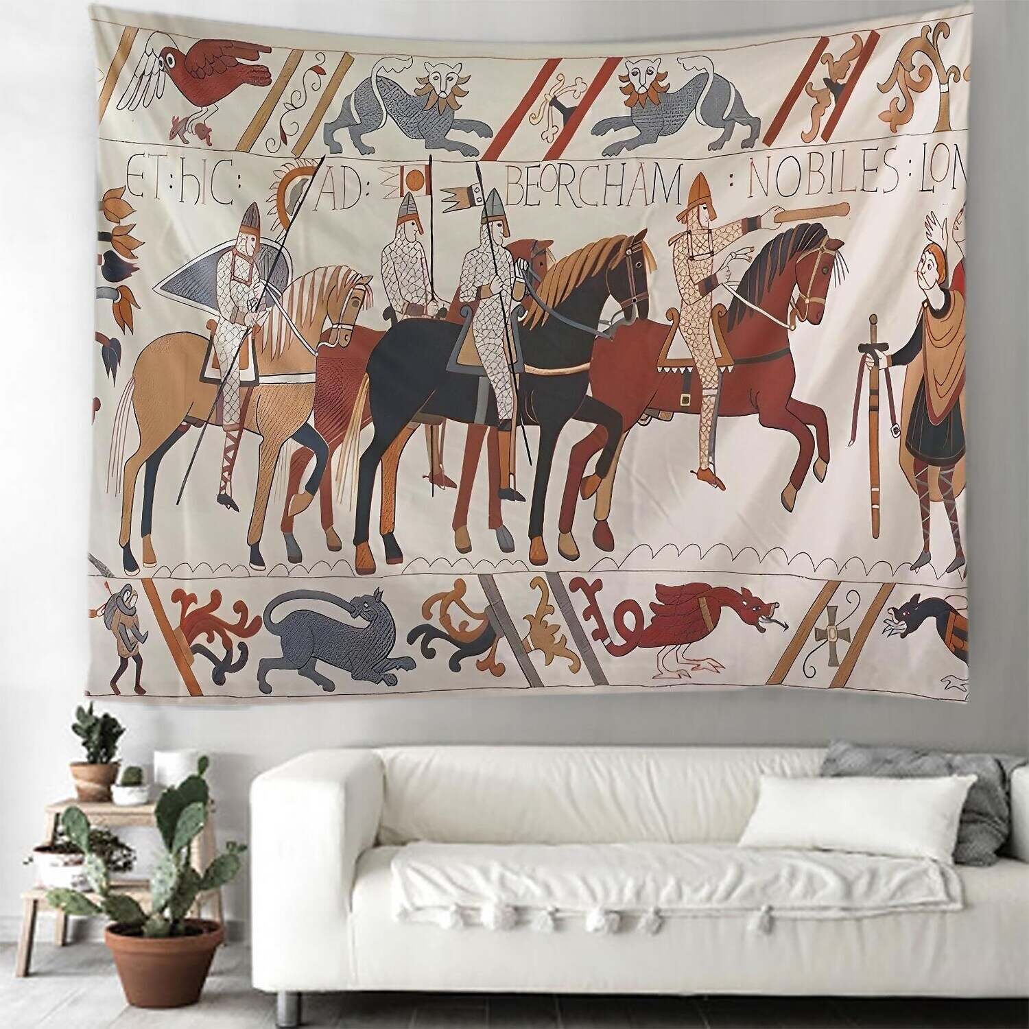 Medieval Bayeux Wall Tapestry Art Decor Bedroom Living Room Decoration