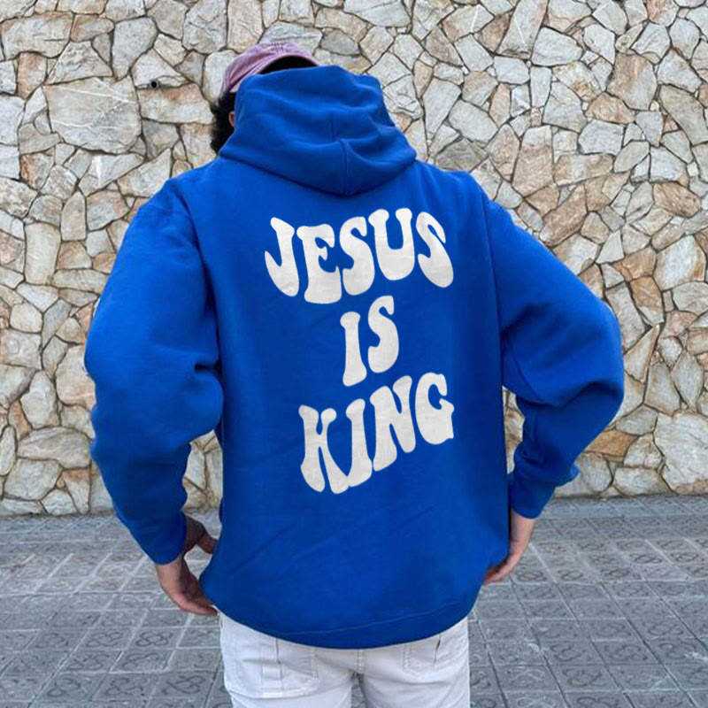 Jesus Is King Print Men's Hoodie