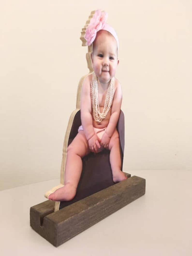 Custom standing photo display personalized with your favorite picture.