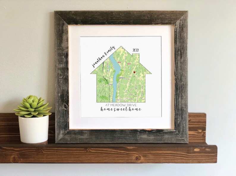 Housewarming Gift, Our First Home, House Map, First Home Gift for Couple, Personalized Map Art, Personalized House Warming Gifts, New Home