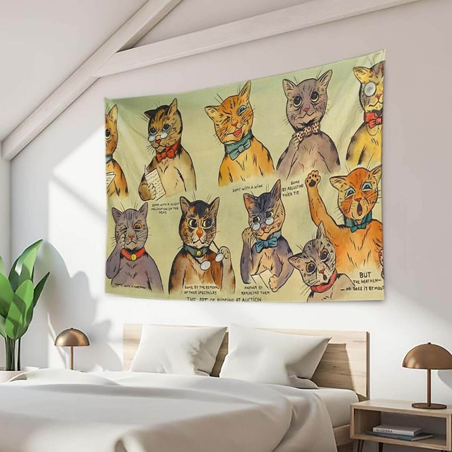 Funny Large Wall Tapestry Cat Art Decor Room