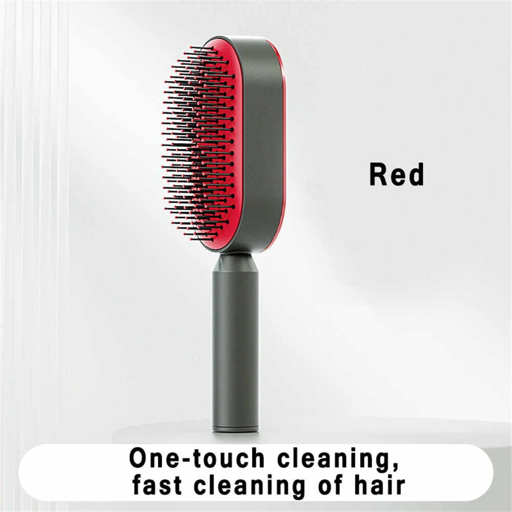 Massage Comb Hair Brush Air Cushion One-Key Self Cleaning Hair Comb Professional Detangling Scalp Air Bag Combs For Hair