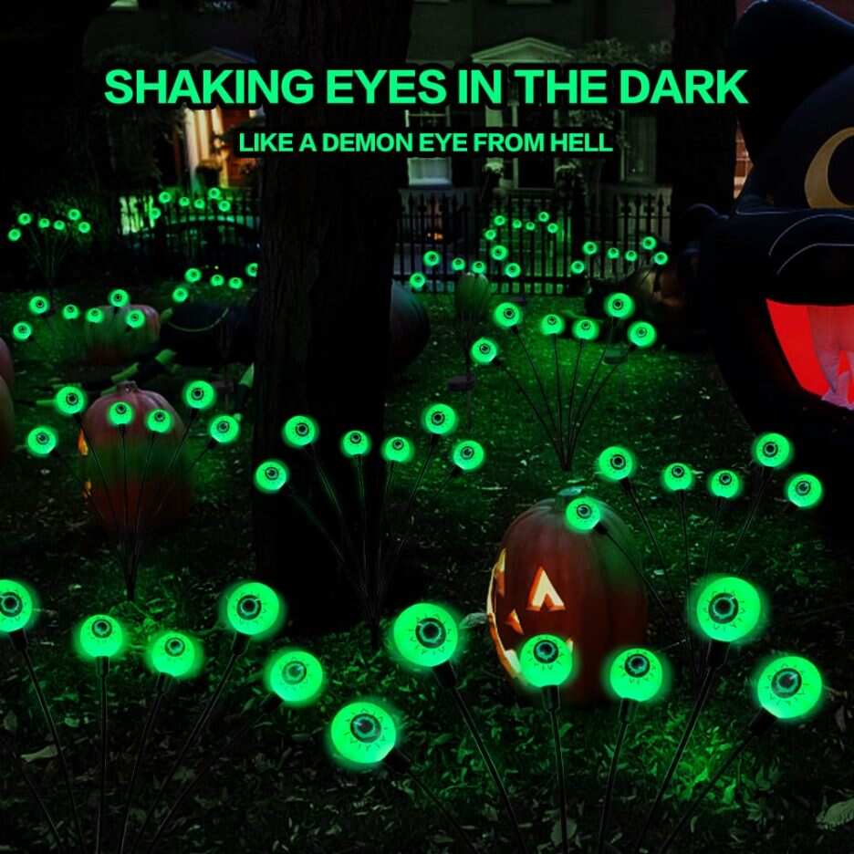 😈Early Halloween 50% OFF-Sale👻Halloween Solar Powered Scary Eyeball Lights