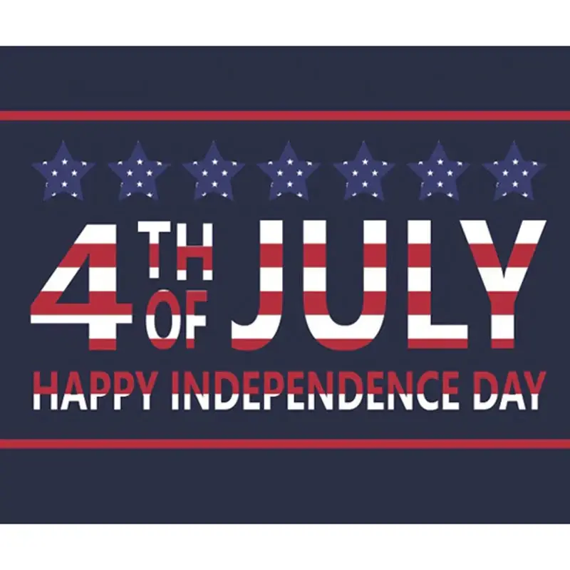 Patriotic Independence Day Flag Garage Door Banner Mural