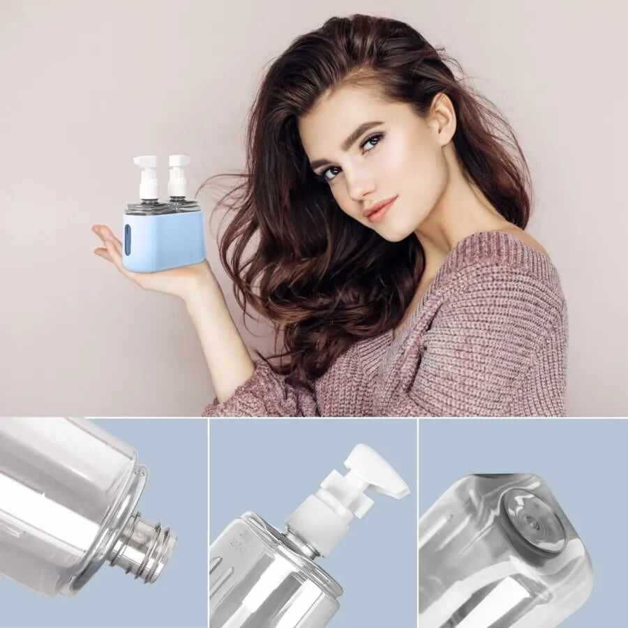 Mini Shampoo Dispenser Portable Travel Bottle Set