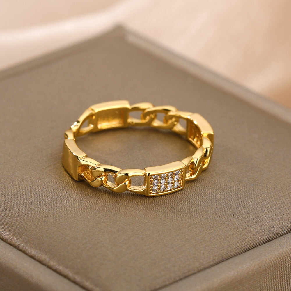 Zircon Chain Rings For Women