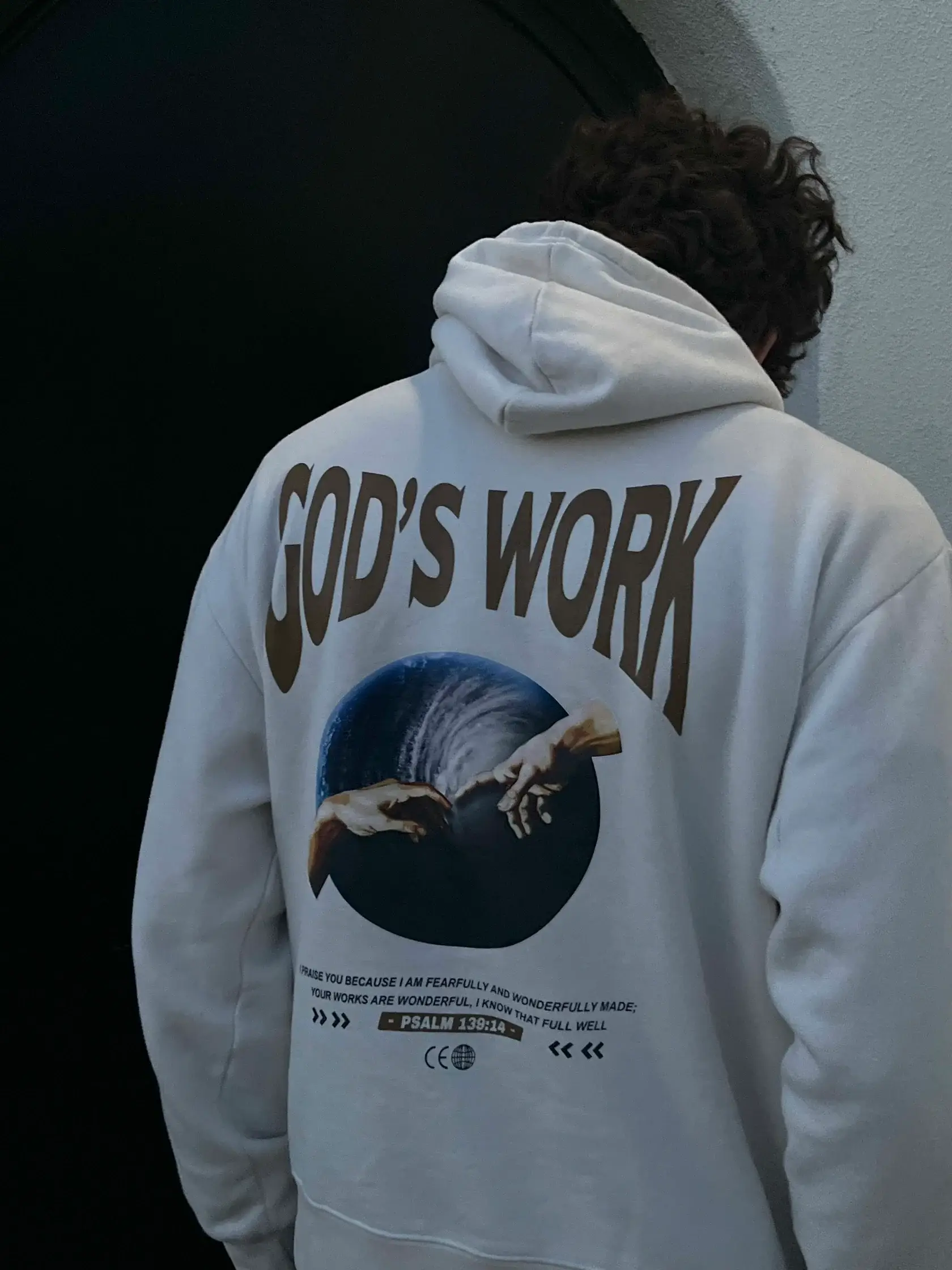 God's work.Psalm 139:14 Print Hoodie