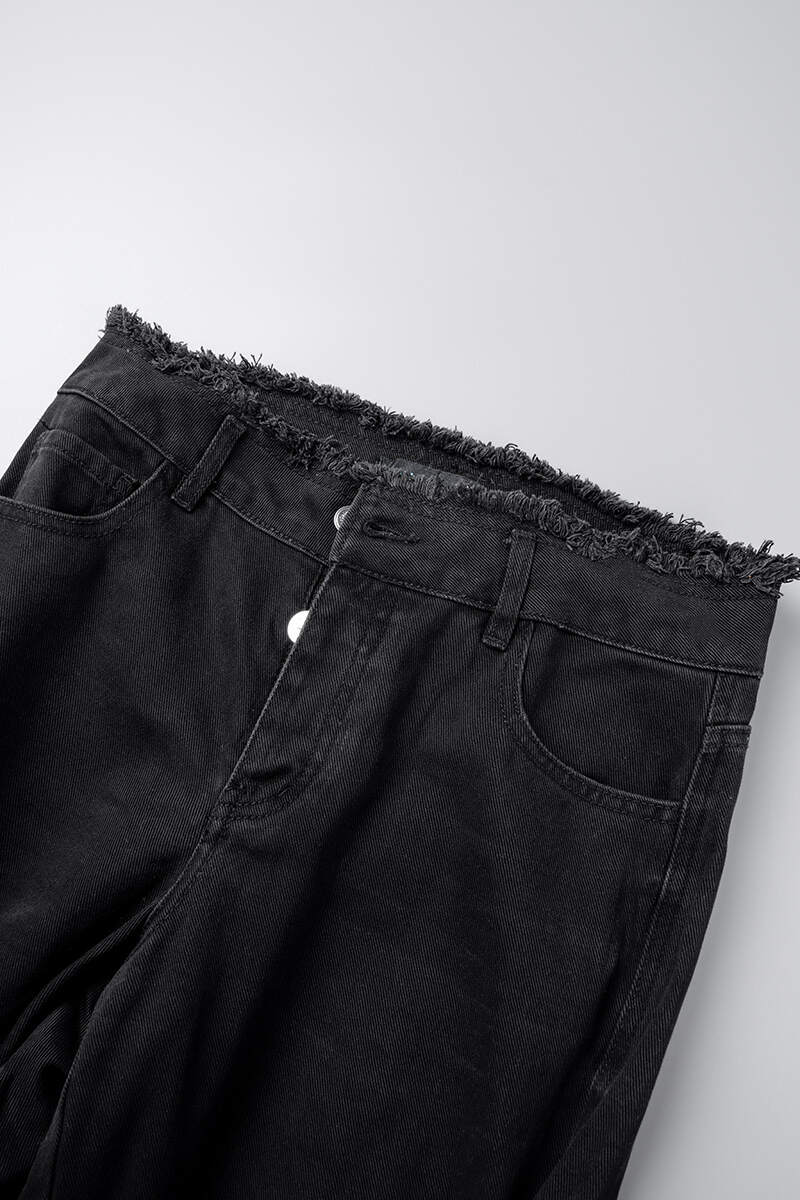 White Casual Solid Ripped Patchwork Mid Waist Regular Denim Jeans (Subject To The Actual Object)