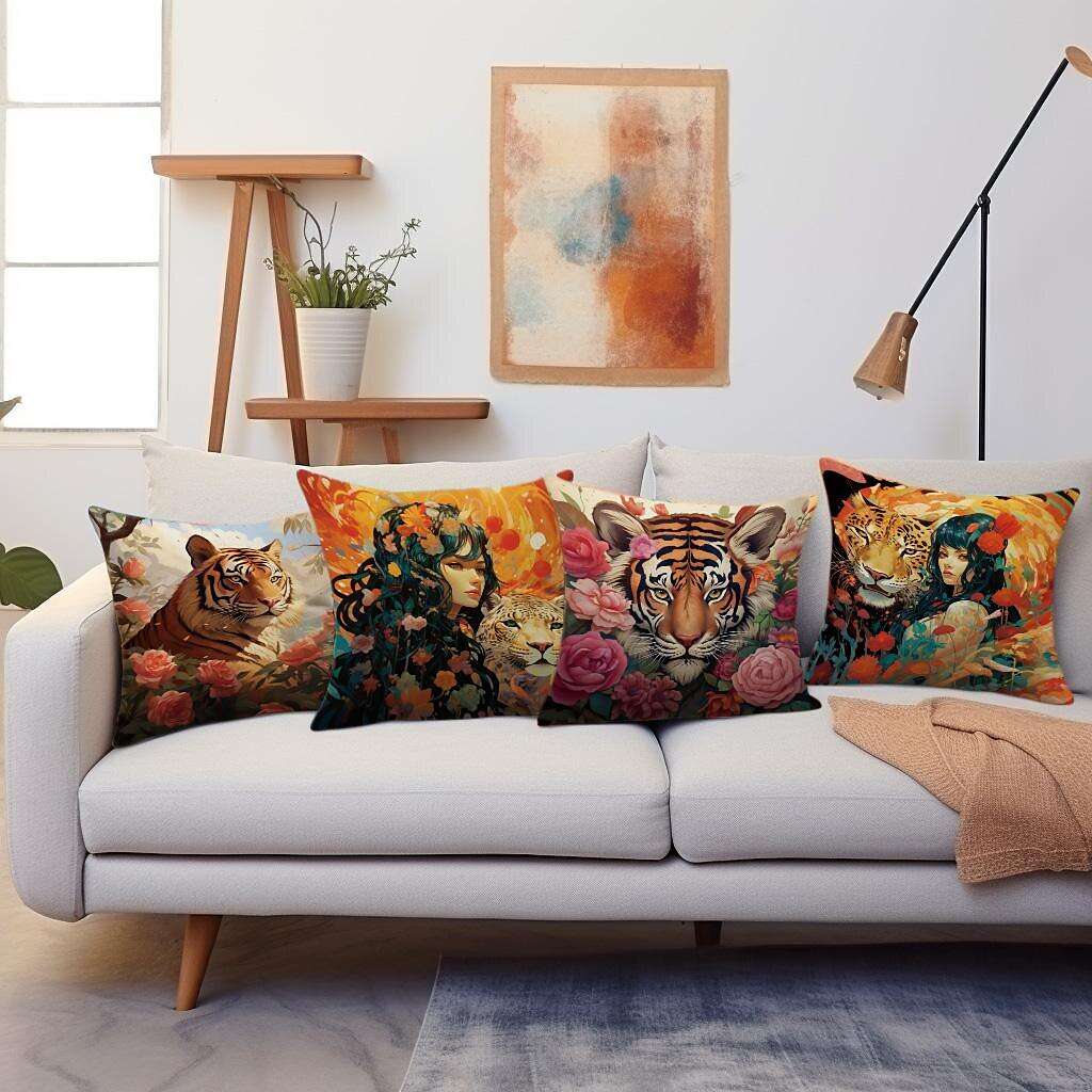 Wild Woman Tiger Pillow Cover 1PC