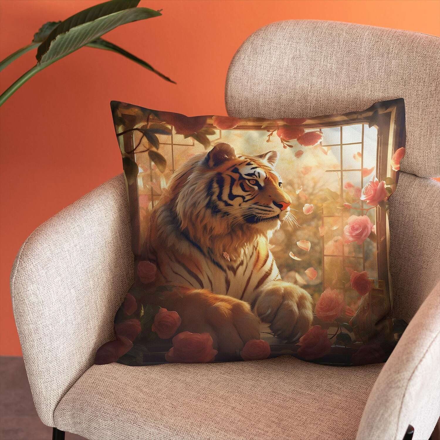 Wild Woman Tiger Pillow Cover 1PC