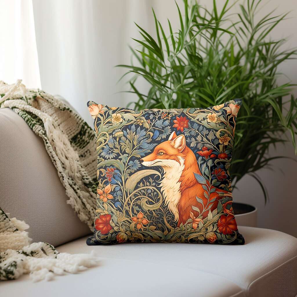 Fox Bird Pillow Cover 1PC