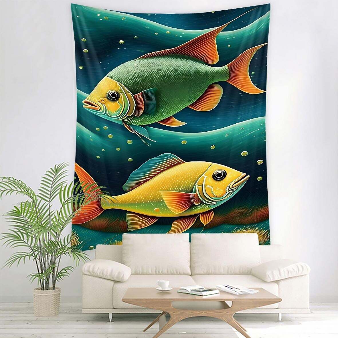 Ocean Fish Wall Tapestry Art Decor