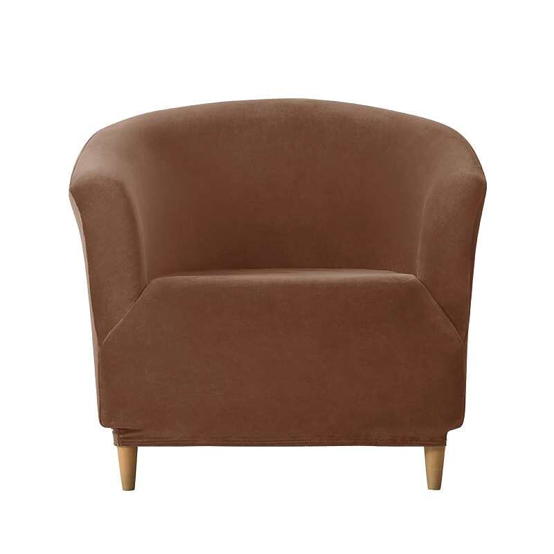 Velvet Club Chair Slipcover Stretch Armchair Covers 1-Piece