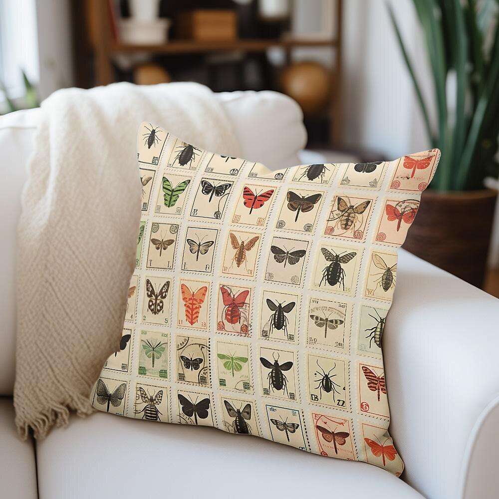 Flower Insect Pillow Cover 1PC