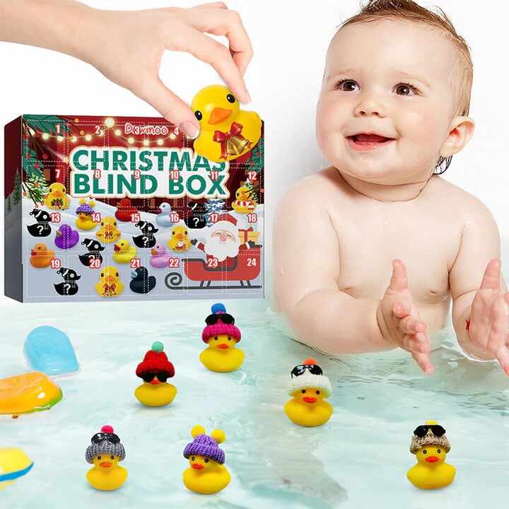 Christmas Rubber Ducks Advent Calendar 2023(1 Set 24 Ducks)