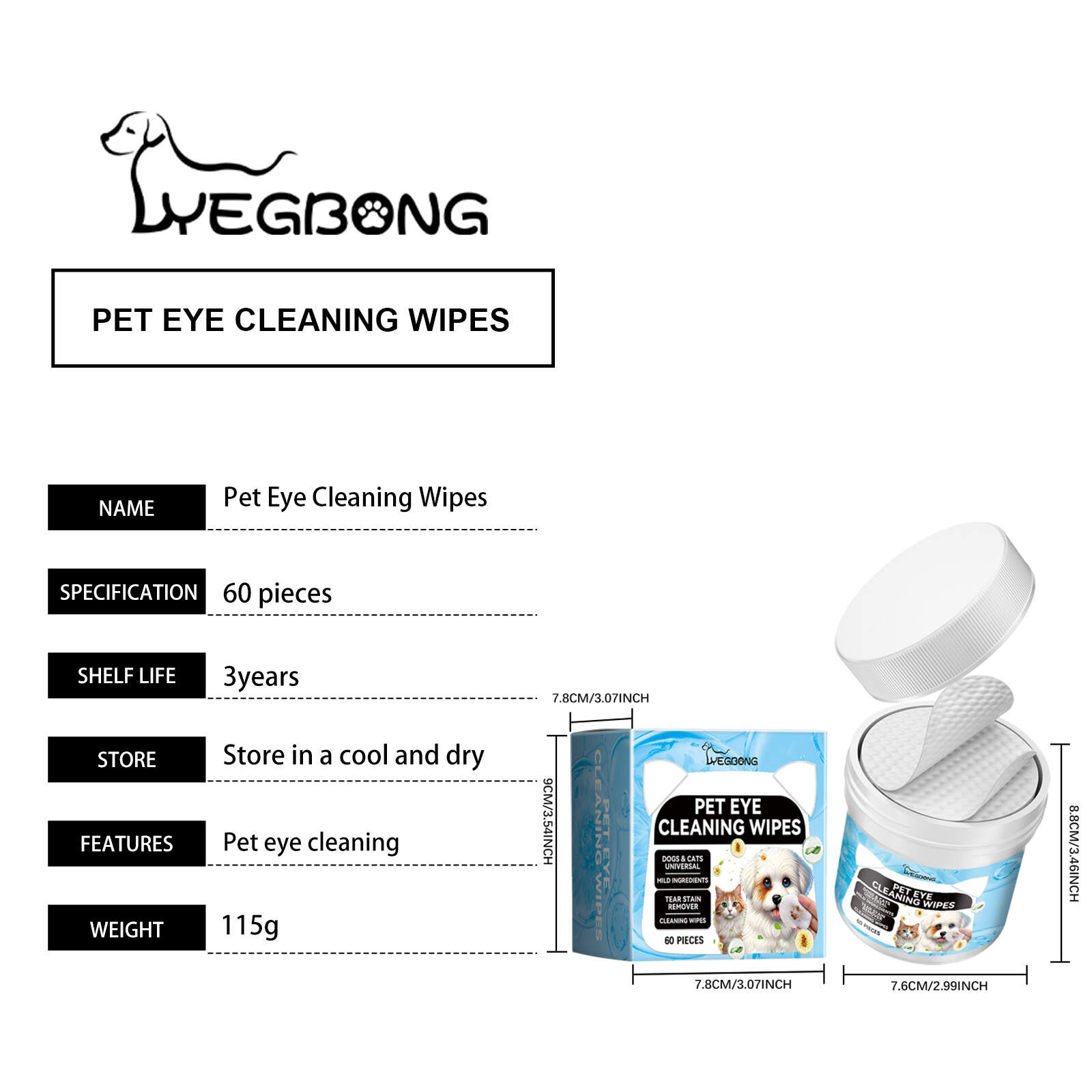 Pet Eye Cleaning Wipes