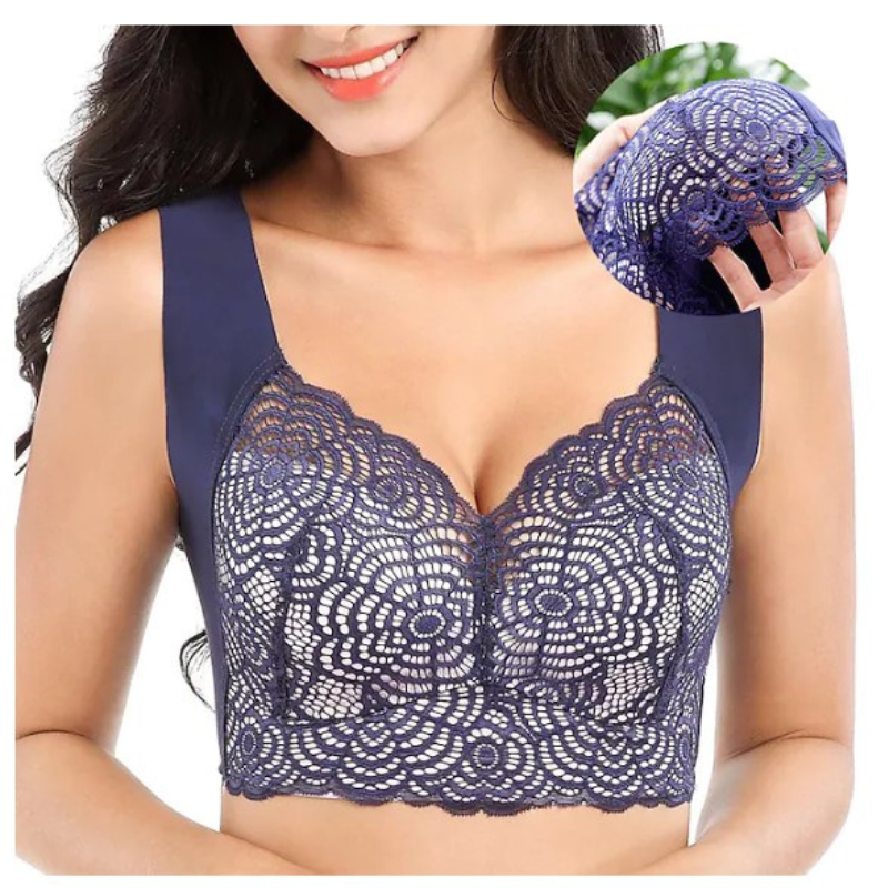 Wire Free Lace Bras for Women Plus Size Vest