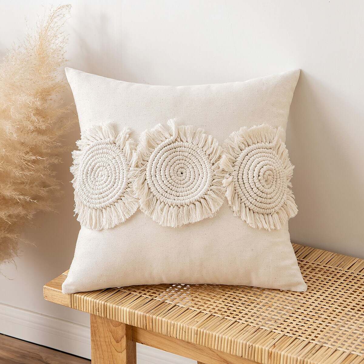 1 pcs Lace Tufted Pillow Cover