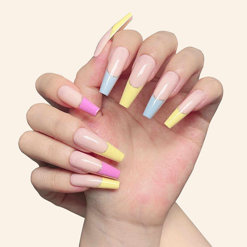 24 pcs/box matte ballerina false nails